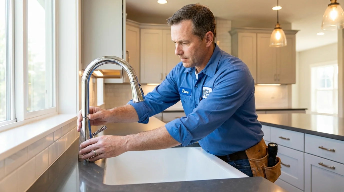 Kitchen faucet installation by Johns Plumbing LLC in Kendallville